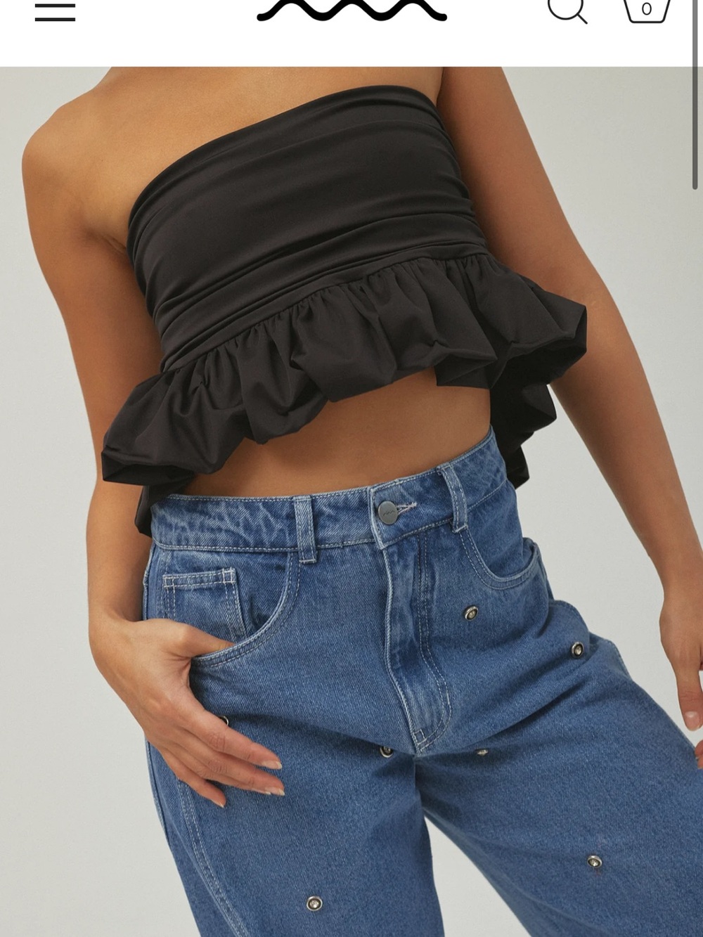 Sixxta Sparx Eggs balloon Embellished Jeans size 4 - Picture 4 of 7
